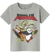 Name It T-shirt - NmmJac Kung Fu Panda - Grey Melange/HORIZONTAL