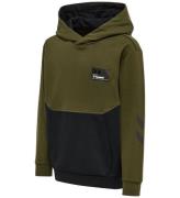 Hummel Hoodie - hmlEdward - Army/Svart