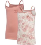 Hummel Topp - hmlCarolina - 2-pack - Rosa/RÃ¥vit