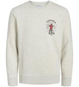 Jack & Jones Sweatshirt - JjsKull - White Melange/Small