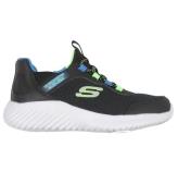 Skechers Skor - Brisk-Burst Slip-Ins - Black/Blue/Lime