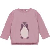 Minymo Sweatshirt - Dawn Rosa m. Pingvin