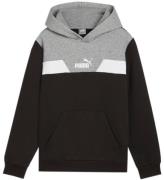 Puma Hoodie - Power FÃ¤rgblock - Svart/GrÃ¥/Vit