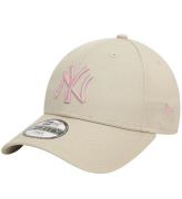 New Era Keps - 9Fyrtio - New York Yankees - Light Beige/Rosa