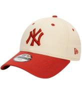 New Era Keps - 9Fyrtio - New York Yankees - Light Beige/RÃ¶d