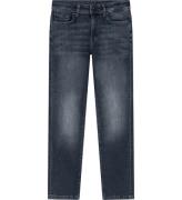 Indisk Blue Jeans Byxor - Bred Straight Fit - Dark Grey Denim