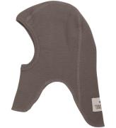 Huttelihut Balaclava - Ull - Enkel - Brown Melange