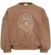 Sofie Schnoor Sweatshirt - CashewnÃ¶tter Brown m. Tryck