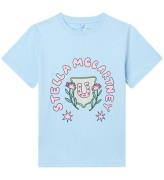 Stella McCartney Kids T-shirt - LjusblÃ¥ m. Rosa