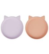 Liewood Tallrikar - 2-pack - Silikon - Olivia - Katt - Light La