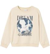 Name It Sweatshirt - NkfOldet - Summer Sand m. Glitter