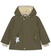 Mini A Ture Vinterjacka - Matwally Fleece - Olive Natt