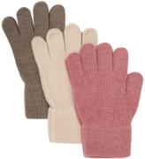 Minymo Handskar - Ull - 3-pack - Dusty Rose