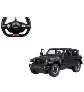 Rastar Remote Control Bil m. Ljus - Jeep Wrangler Rubicon - 1:14