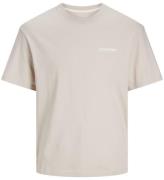 Jack & Jones T-shirt - JjeLegacy - Moonbeam/Cloud DANSARE