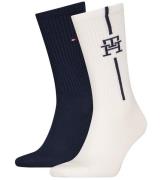 Tommy Hilfiger Strumpor - 2-pack - MarinblÃ¥/Vit