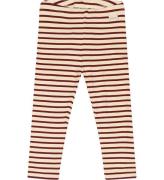 Petit Piao Leggings - Rib - Modal - Dark Cherry/Dark Off White