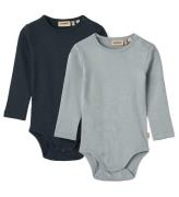 Wheat Body L/æ - 2-pack - Rib - Spencer - Cloudy Sky Marinblå