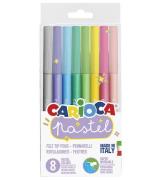 Carioca Tuschpennor - 8 st. - Pastel