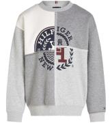 Tommy Hilfiger Sweatshirt - Splitsad utskrivet - Grey Heather Mi