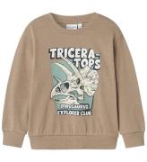 Name It Sweatshirt - NmmVildar - Weathered Teak/Dinosaurus