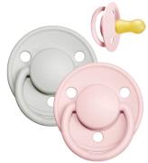 BIBS De Lux Nappar - 2-pack - Stl. 2 - Rund - Haze/Blossom