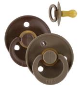 BIBS Colour Nappar - Stl. 2 - 2-pack - Rund - Mocha/Dark Oak