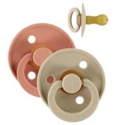 BIBS Colour Nappar - Stl. 2 - 2-pack - Rund - Vanilla/Peach