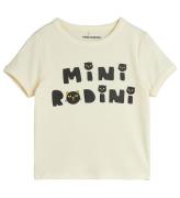 Mini Rodini T-shirt - Katter - Offwhite