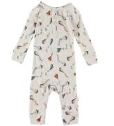 Katvig Onesie - Ull - Off White m. Drakar