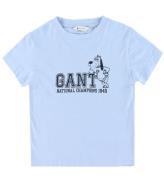 GANT T-shirt - Dog Tryck - Färskt Blue