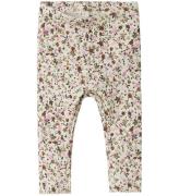 Name It Leggings - NbfSolla - Peyote Melange m. Blommor