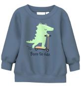 Name It Sweatshirt - NbmVonne - China Blue/Född till Ride