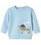 Name It Sweatshirt - NbmVonne - Cerulean/Dog på hjul