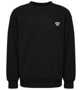 Hummel Sweatshirt - hmlJR Loose Crewneck - Svart m. Logo