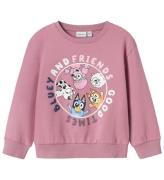 Name It Sweatshirt - NmfNira Bluey - Mauve Orchid m. Tryck