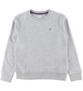 GANT Sweatshirt - Shield C-hals - Light Grey Melange