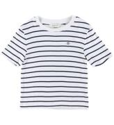 GANT T-shirt - Striped Shield Slim - Rib - Äggskal