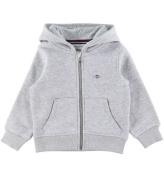 GANT Hoodie - Shield Zip - Light Grey Melange