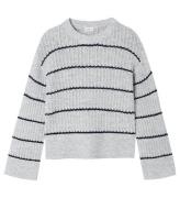 Name It Tröja - Stickad - NKfTitina - Light Grey Melange