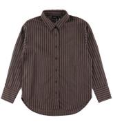 LMTD Skjorta - NlfKelle - Chocolate Brown/Stripes