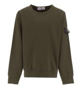 Stone Island Sweatshirt - MilitÃ¤r Green m. Logo