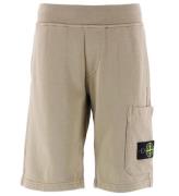 Stone Island Sweatshorts - Deserto m. Logo