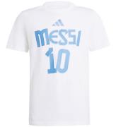 adidas Performance T-shirt - Y Messi N&N G T - Vit m. Tryck