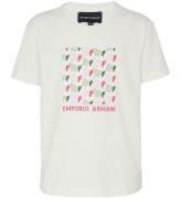 Emporio Armani T-shirt - Off White m. Tryck