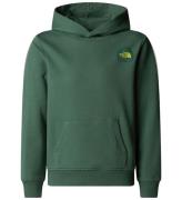 The North Face Hoodie - Grafisk avslappnad - Anka Green m. Neon