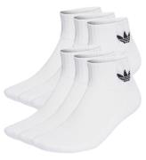 adidas Originals Ankelstrumpor - 6-pack - Vit m. Svart