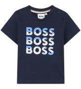 BOSS T-shirt - Marinblå m. Tryck