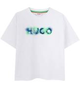 HUGO T-shirt - Vit m. Tryck