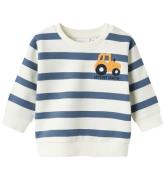 Name It Sweatshirt - NbmBevo - China Blue m. RÃ¤nder/Traktor